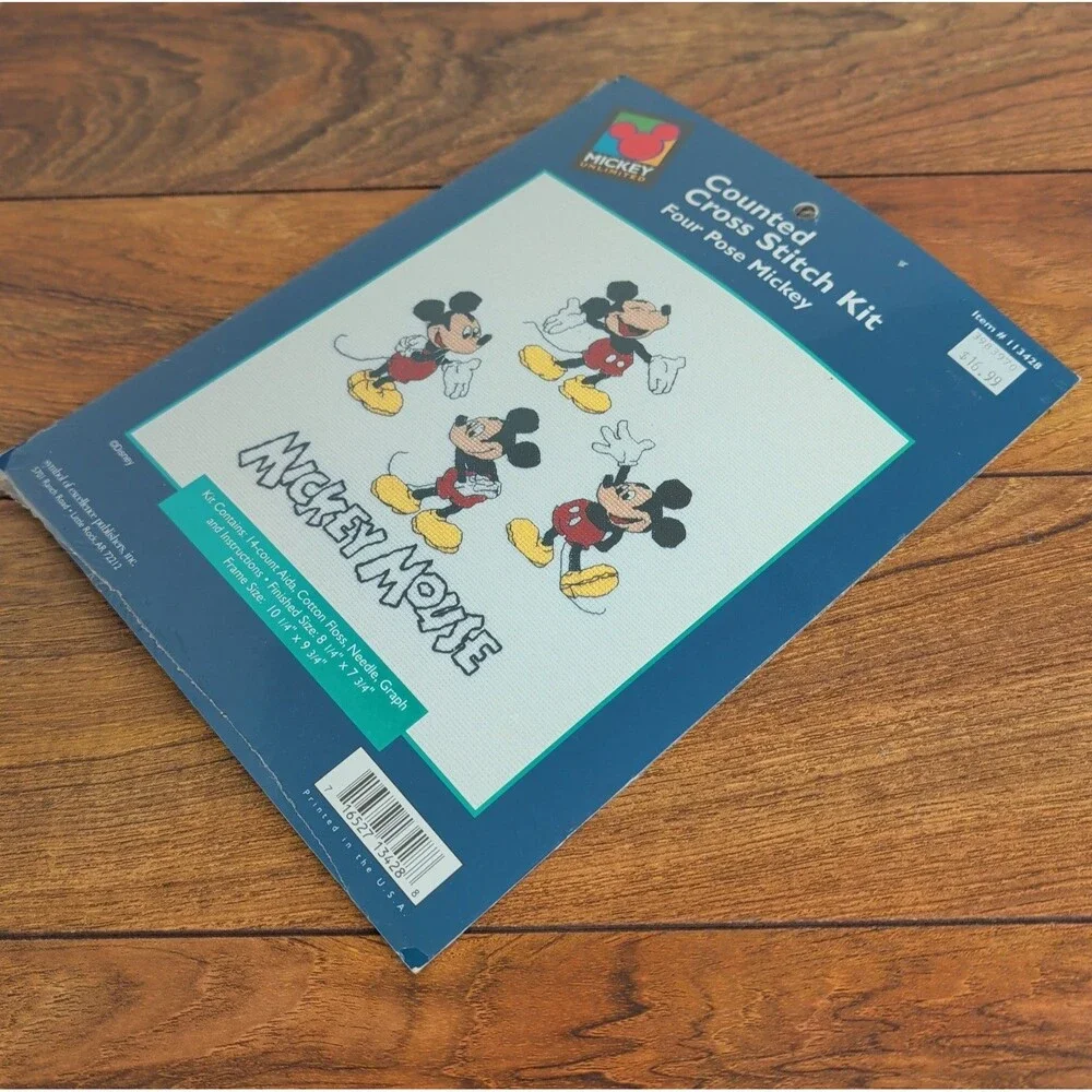 MICKEY Unlimited Four Pose Mickey Counted Cross Stitch Disney 113428 NEW SEALED